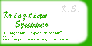 krisztian szupper business card